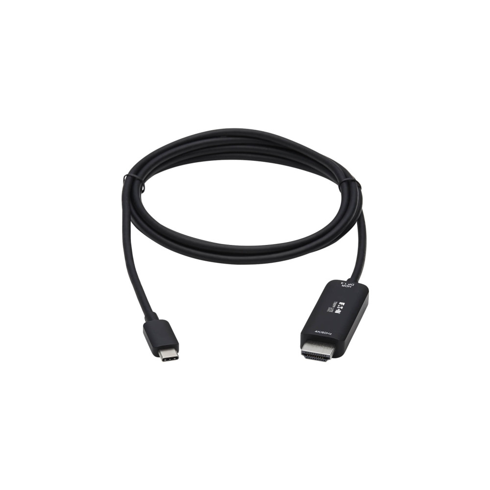 Produktbild för Eaton Tripp Lite Series USB C to HDMI Adapter Cable, 4K 60Hz, HDR, HDCP 2.2, DP 1.4 Alt Mode, Black 6ft - kabel för video / ljud - HDMI / USB - 1.83 m