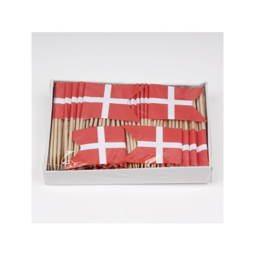 Øvrige Andra flaggor till tårtdekoration papper DK 144 st/fp röd/vi...