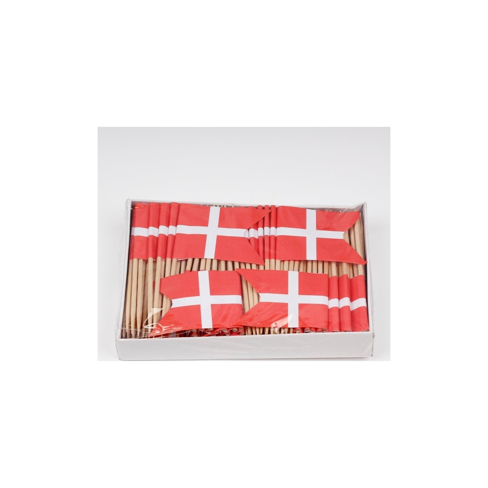 Produktbild för Andra flaggor till tårtdekoration papper DK 144 st/fp röd/vi...