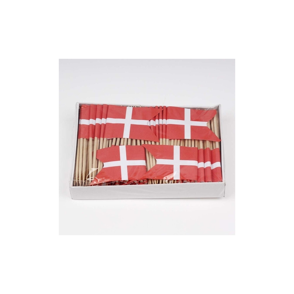 Produktbild för Andra flaggor till tårtdekoration papper DK 144 st/fp röd/vi...
