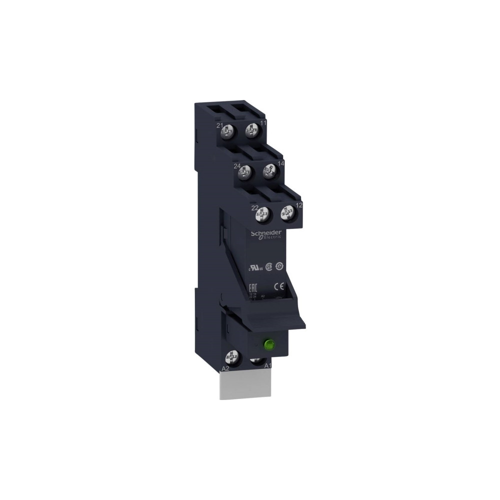 Produktbild för Zelio RSB insticksrelä i sockel med varistor och märkning, 1...