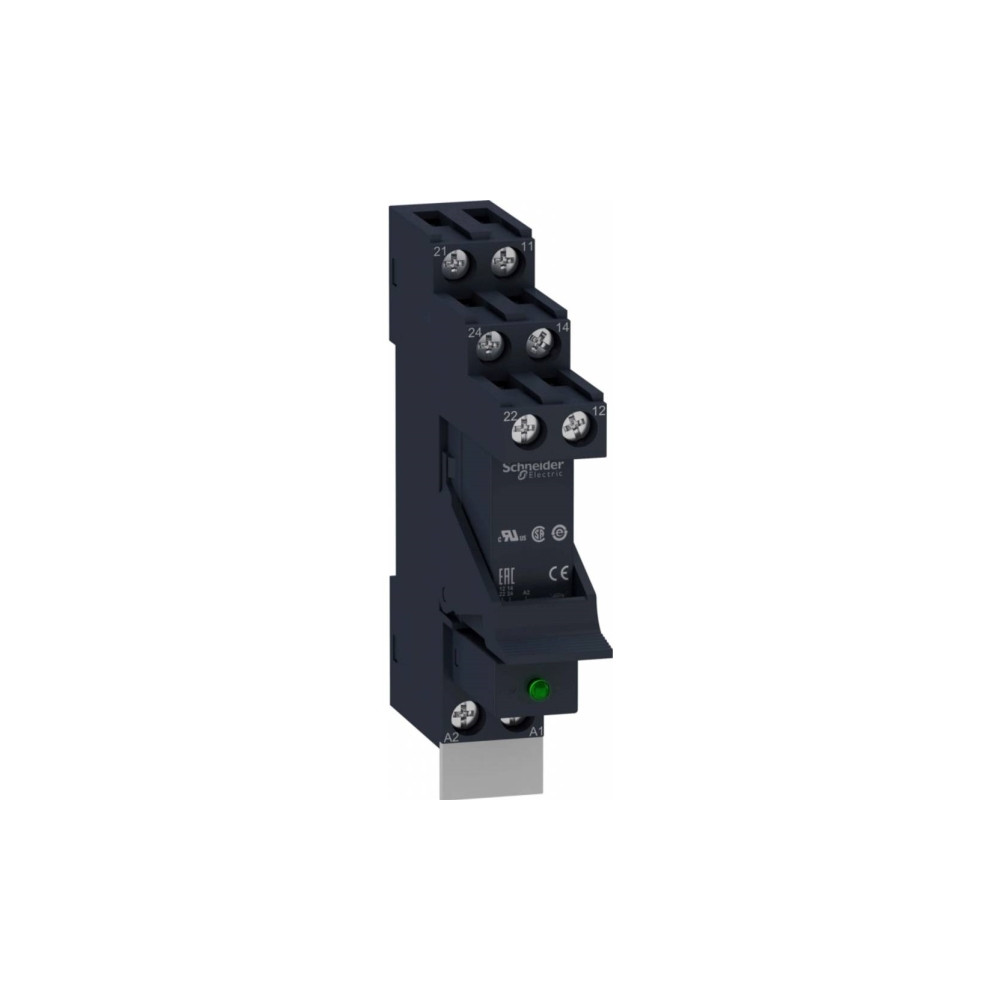 Produktbild för Zelio RSB insticksrelä i sockel med varistor och märkning, 1...