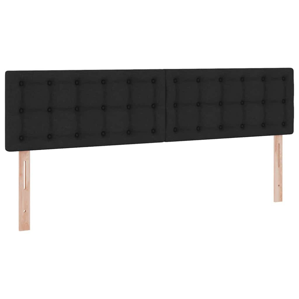 Produktbild för LED förvaringssäng med madrass Svart 180 x 200 cm Tyg