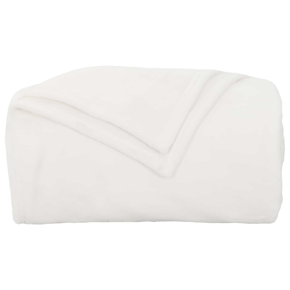 Produktbild för Kastfilt Vit 130 x 150 cm Fleece