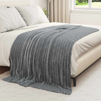 Produktbild för Kastfilt Mörkgrå 200 x 150 cm Fleece