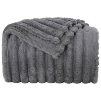 Produktbild för Kastfilt Mörkgrå 200 x 150 cm Fleece