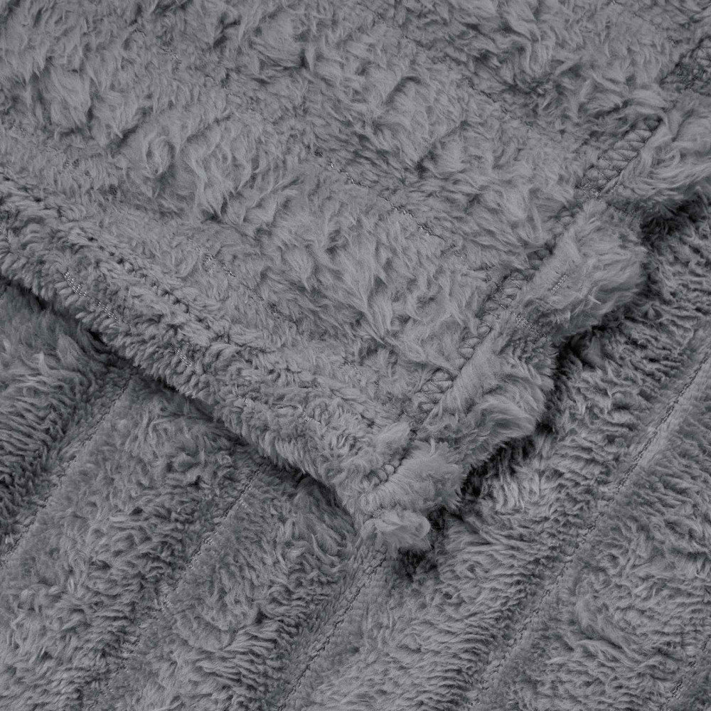 Produktbild för Kastfilt Mörkgrå 200 x 150 cm Fleece