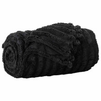 Produktbild för Kastfilt Svart 270 x 240 cm Fleece