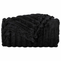 Produktbild för Kastfilt Svart 270 x 240 cm Fleece