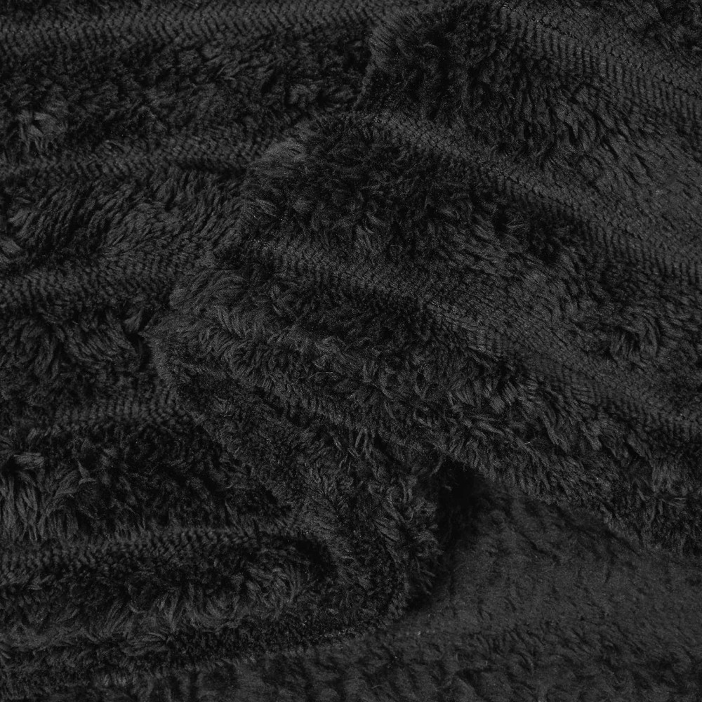 Produktbild för Kastfilt Svart 270 x 240 cm Fleece