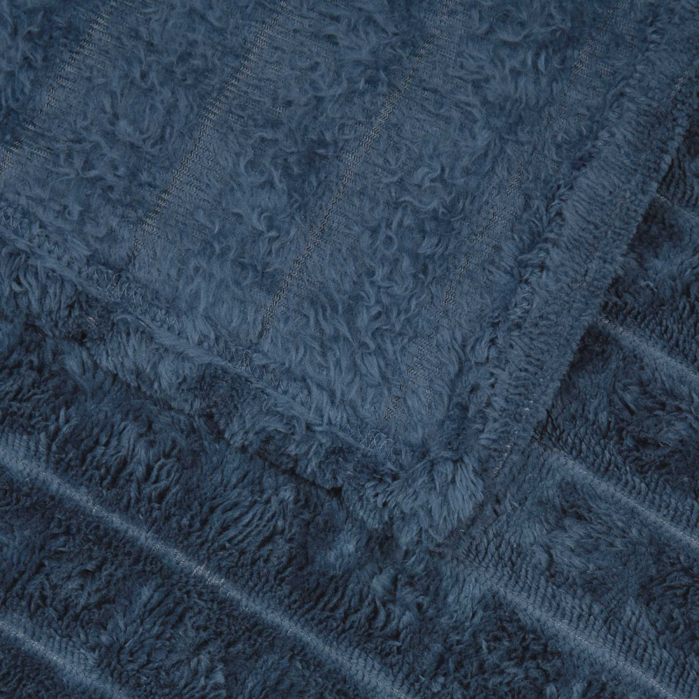 Produktbild för Kastfilt Mörkblå 240 x 220 cm Fleece