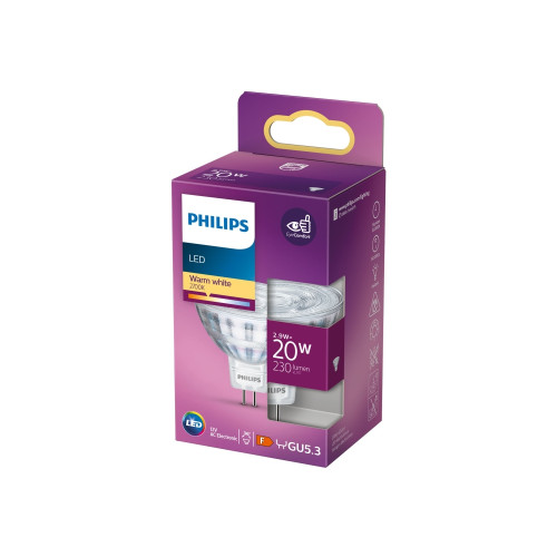 Philips Philips - LED-spotlight - form: MR16 - GU5.3 - 2.9 W - varmt vitt ljus - 2700 K