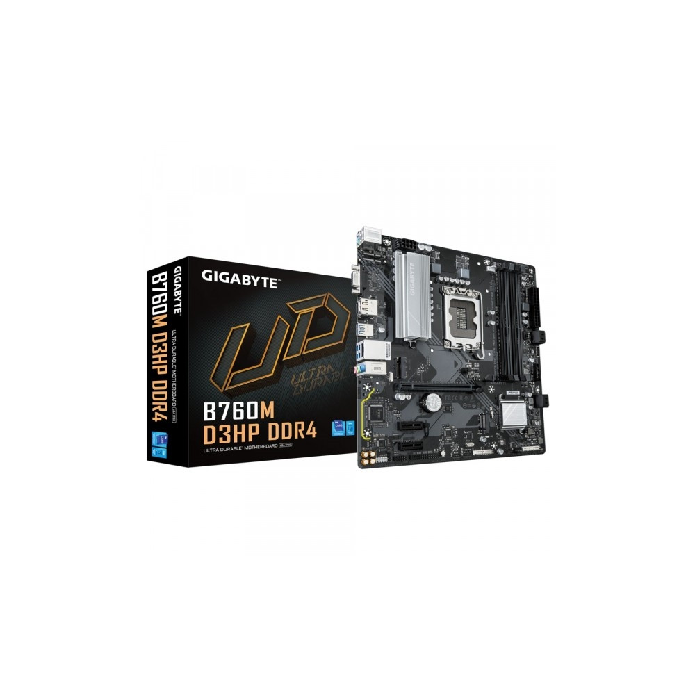 Produktbild för Gigabyte B760M D3Hp DDR4 - moderkort - micro ATX - LGA1700-uttag - B760