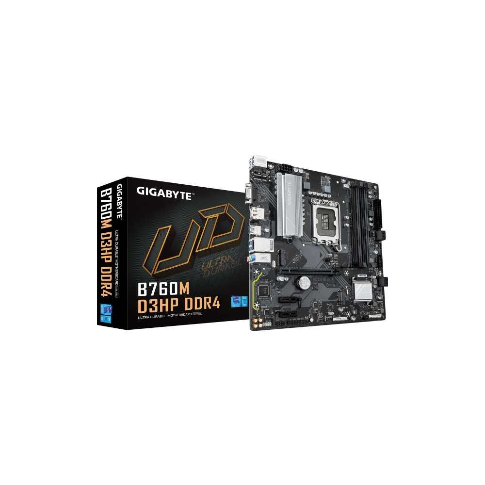 Produktbild för Gigabyte B760M D3Hp DDR4 - moderkort - micro ATX - LGA1700-uttag - B760