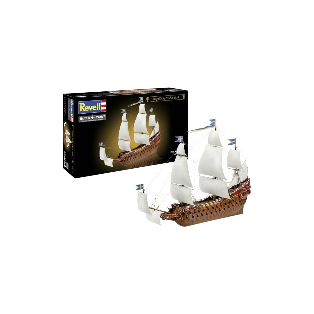 Produktbild för Revell Swedish Regal Ship VASA, Segelfartygsmodell, Monterin...