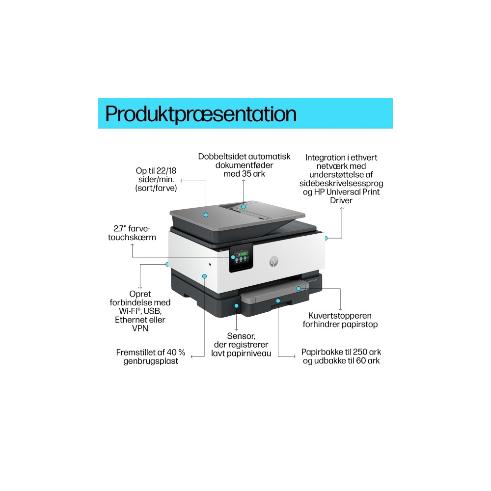 Produktbild för HP Officejet Pro 9120b All-in-One - multifunktionsskrivare - färg