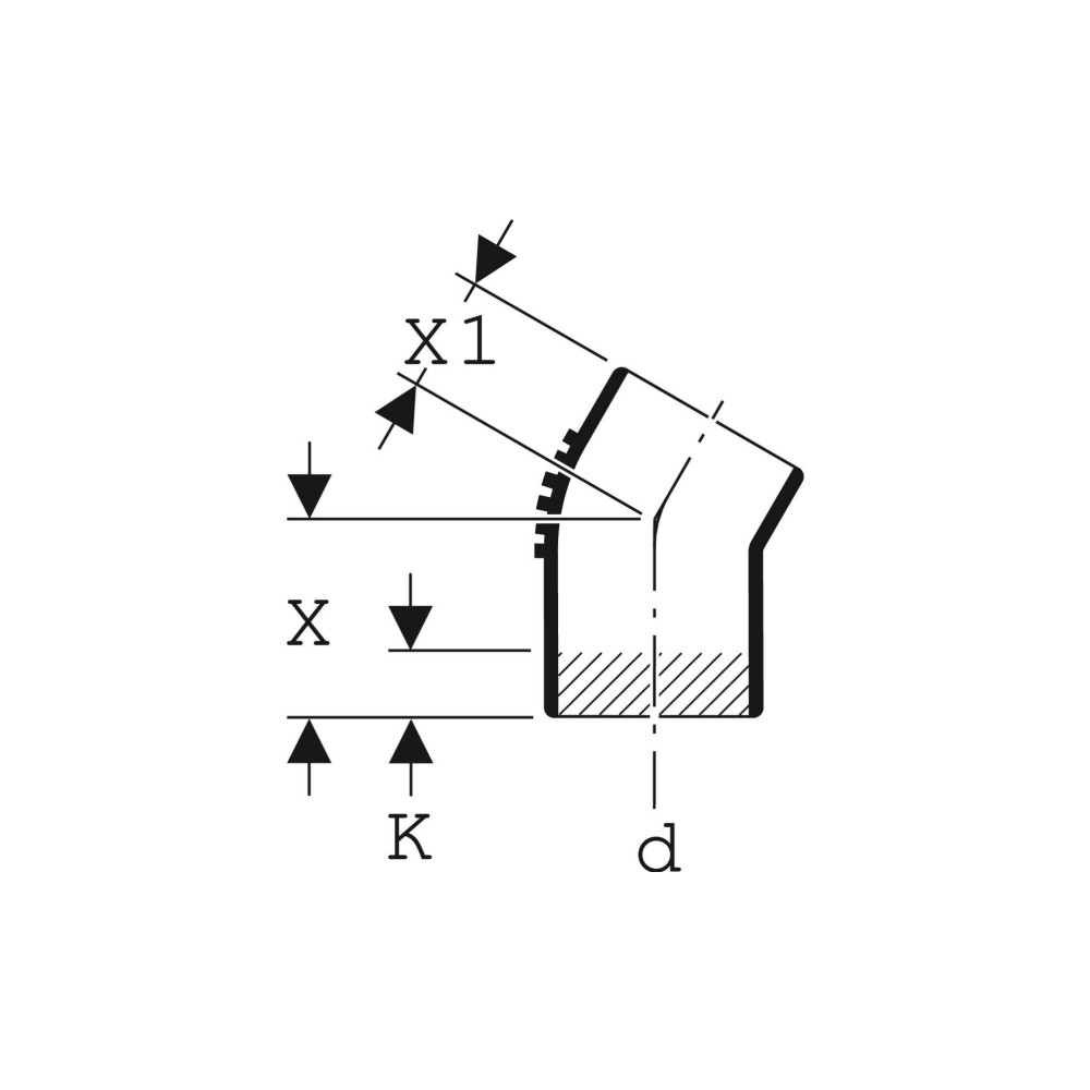 Produktbild för Silent-db20 bøjn. 30° 75mm