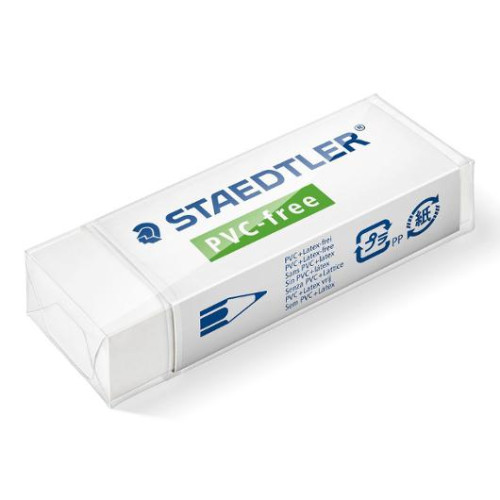 STAEDTLER Radergummi Pvc-Fri 65x23x13mm vit 20/fp