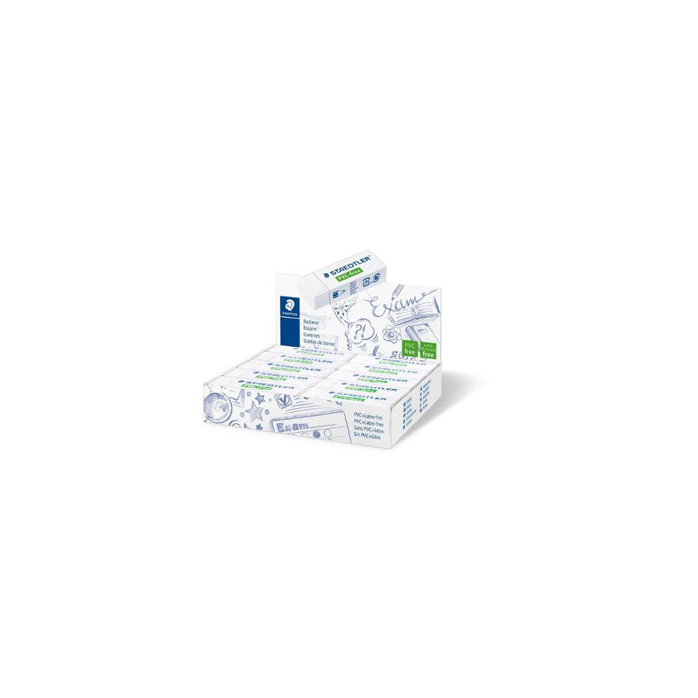 Produktbild för Radergummi Pvc-Fri 65x23x13mm vit 20/fp