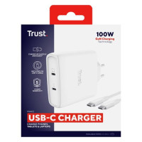 Produktbild för Laddare TRUST Maxo 100W USB-C vit