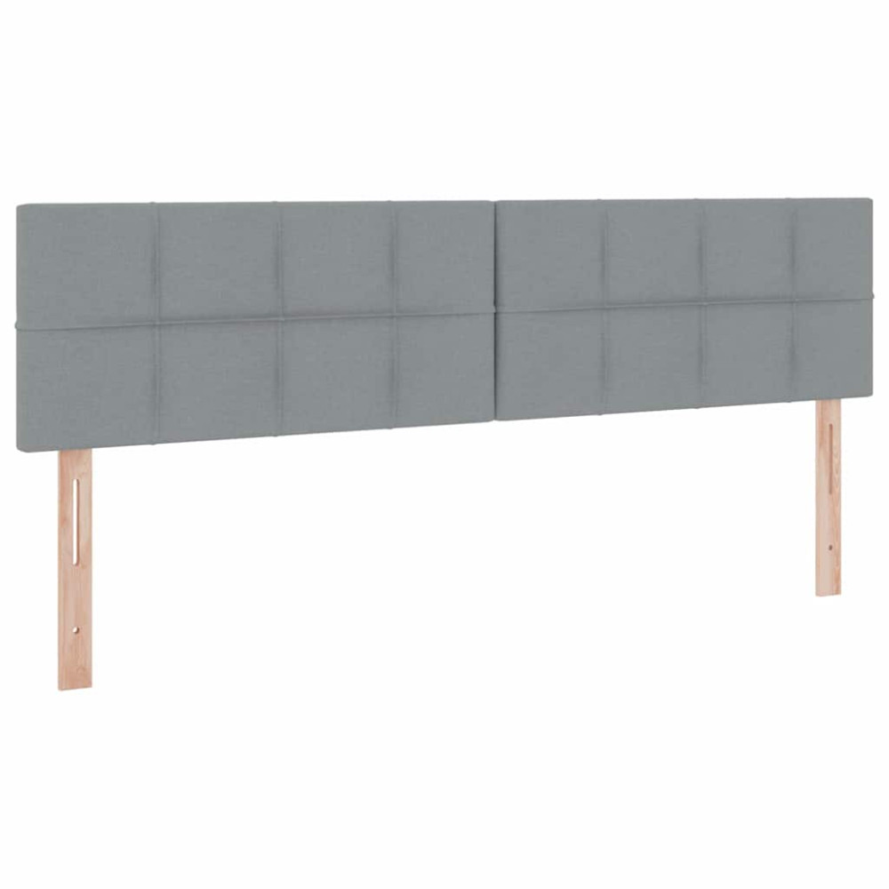 Produktbild för LED förvaringssäng med madrass Ljusgrå 180 x 200 cm Tyg