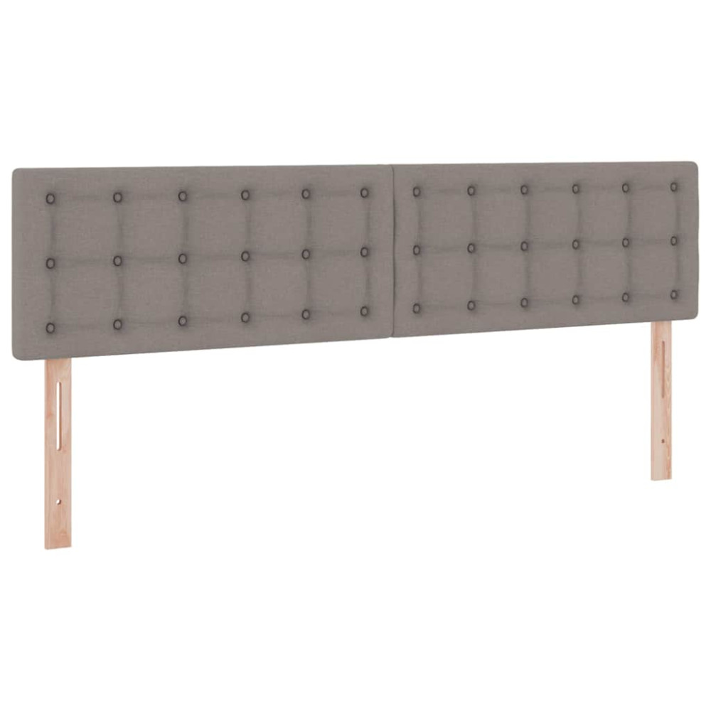 Produktbild för LED förvaringssäng med madrass Taupe 180 x 200 cm Tyg