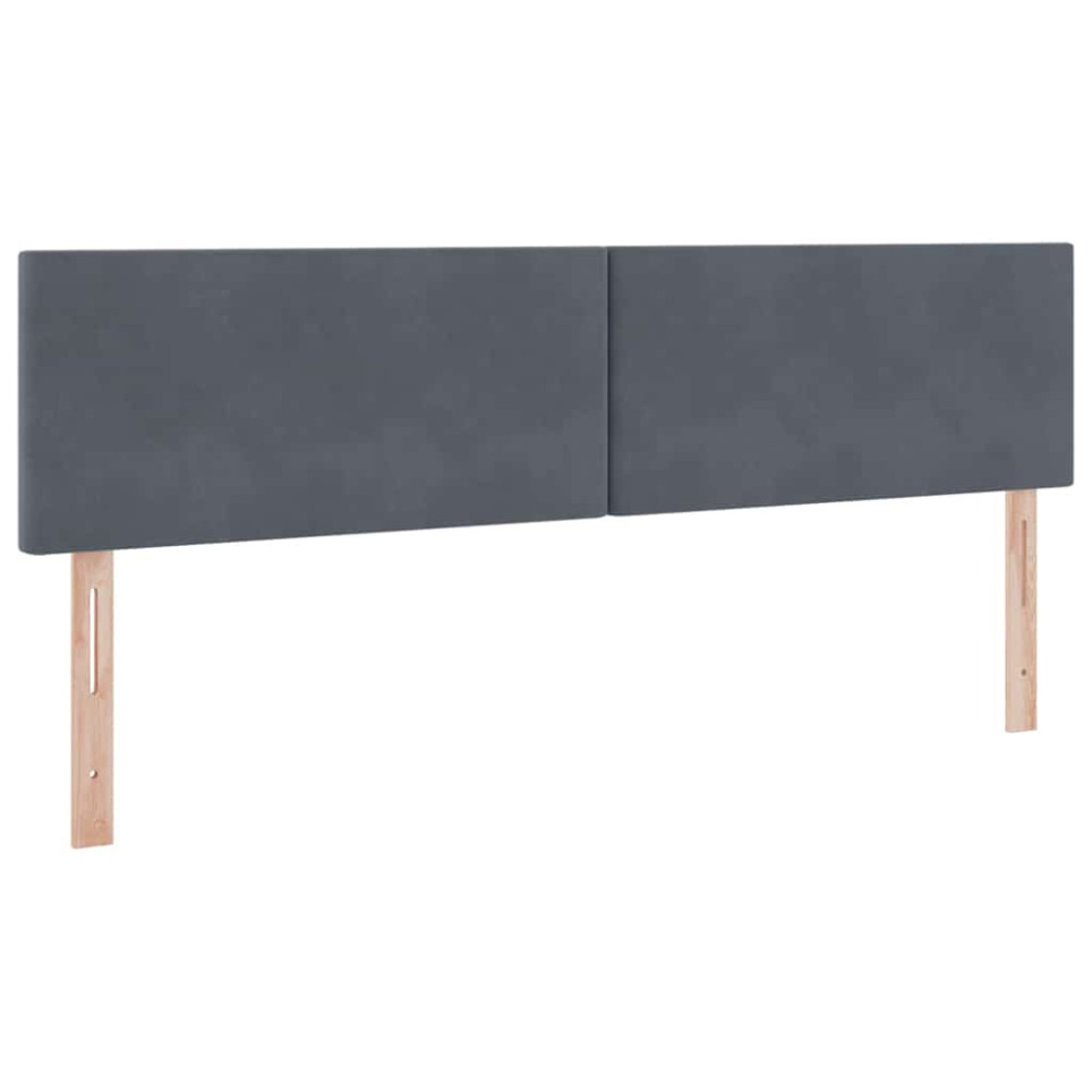 Produktbild för LED förvaringssäng med madrass Mörkgrå 180 x 200 cm Sammet