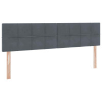 Produktbild för LED förvaringssäng med madrass Mörkgrå 180 x 200 cm Sammet
