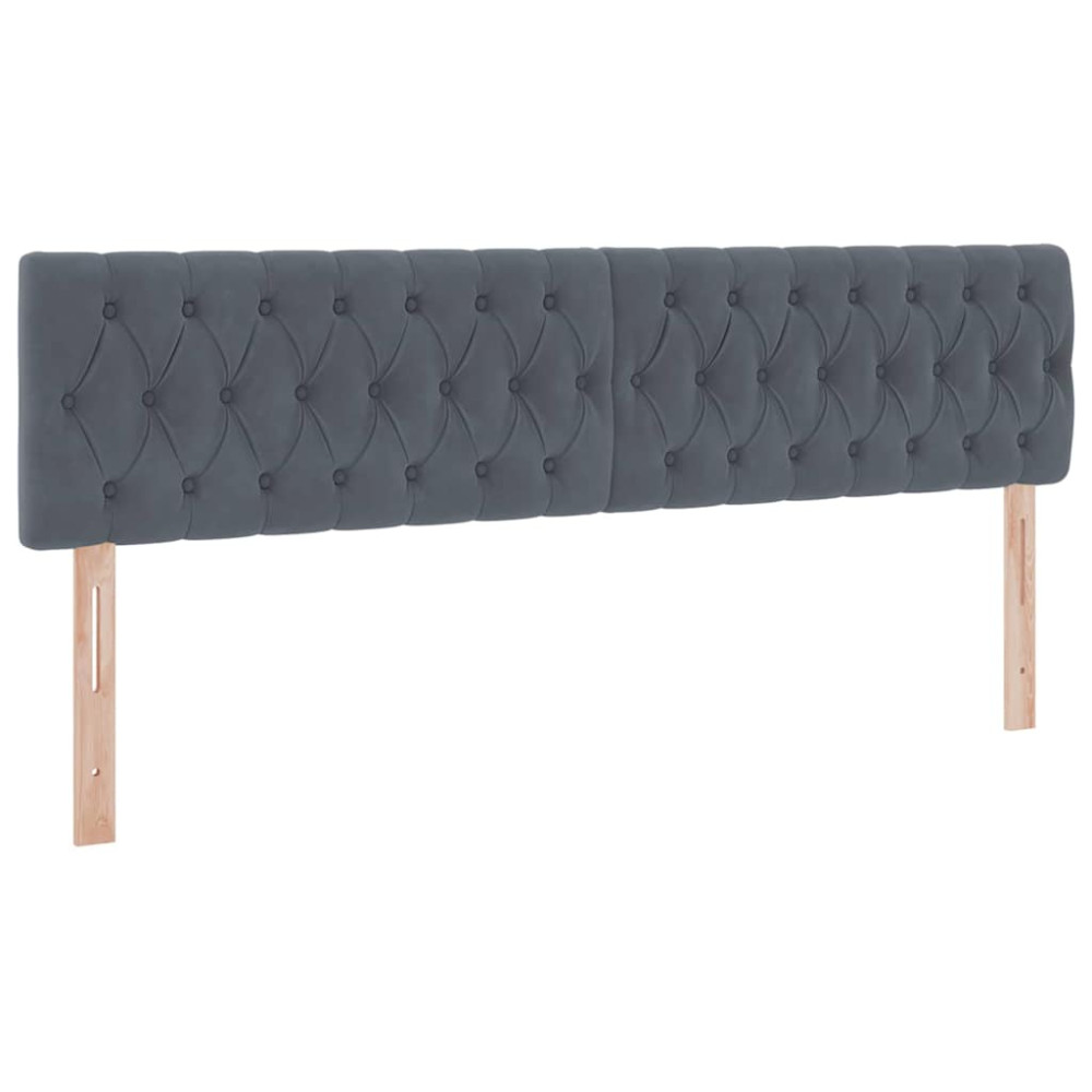 Produktbild för LED förvaringssäng med madrass Mörkgrå 180 x 200 cm Sammet