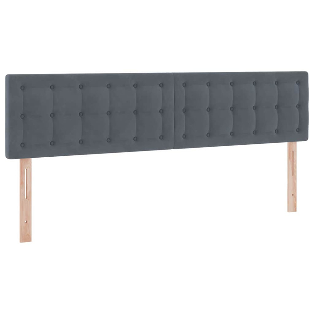 Produktbild för LED förvaringssäng med madrass Mörkgrå 180 x 200 cm Sammet