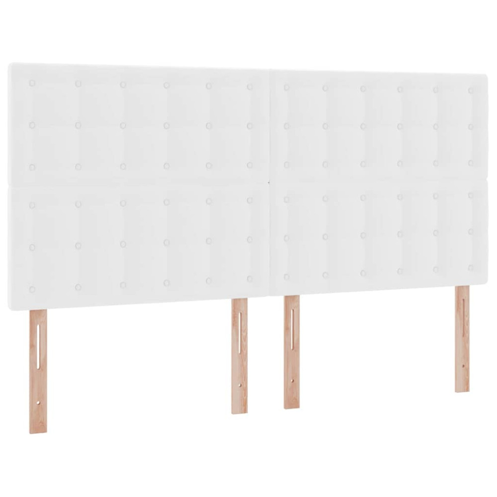 Produktbild för Förvaringssäng med LED Ren Vit 180 x 200 cm Konstläder