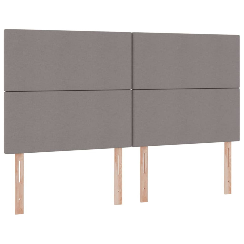 Produktbild för LED förvaringssäng med madrass Taupe 180 x 200 cm Tyg