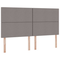 Produktbild för LED förvaringssäng med madrass Taupe 180 x 200 cm Tyg