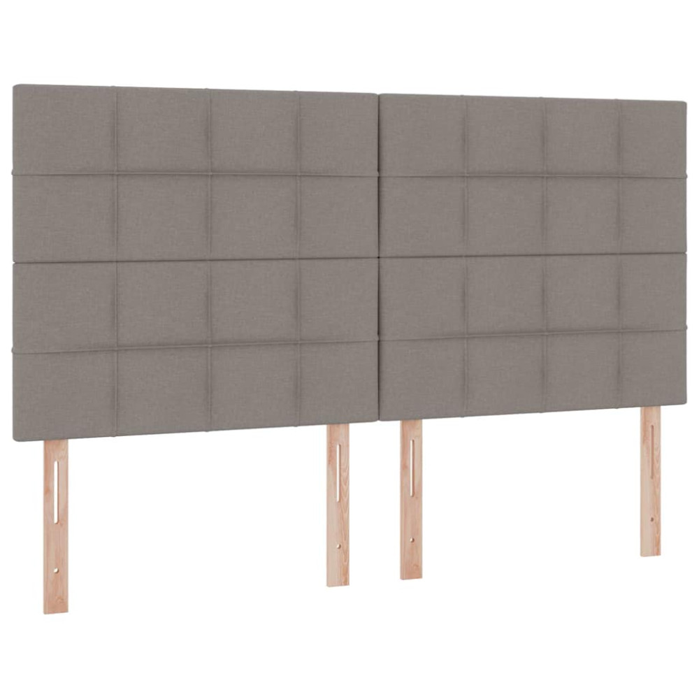 Produktbild för LED förvaringssäng med madrass Taupe 180 x 200 cm Tyg