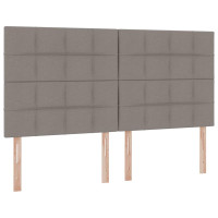 Produktbild för LED förvaringssäng med madrass Taupe 180 x 200 cm Tyg