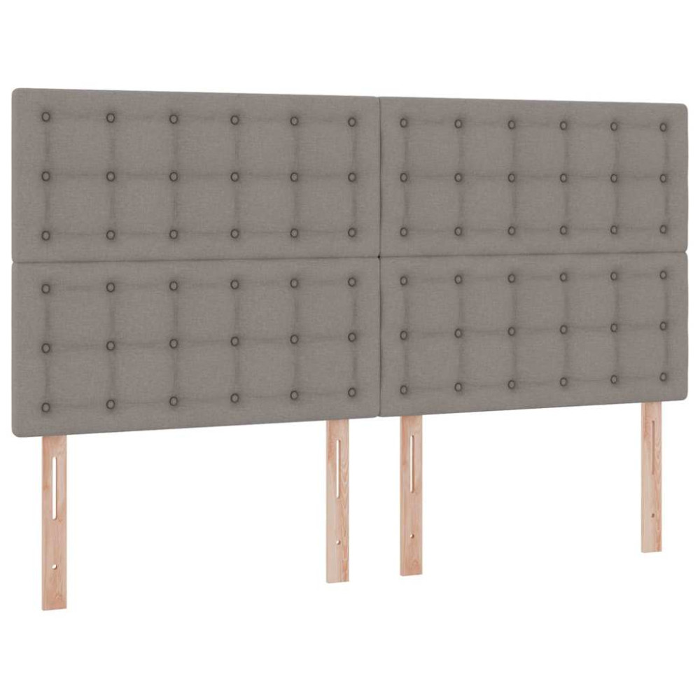 Produktbild för LED förvaringssäng med madrass Taupe 180 x 200 cm Tyg