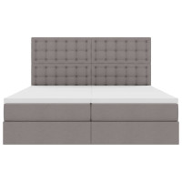 Produktbild för LED förvaringssäng med madrass Taupe 180 x 200 cm Tyg