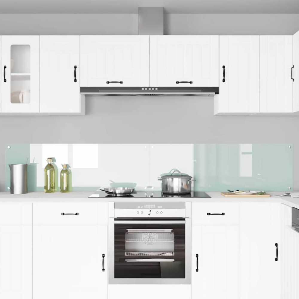 Produktbild för Köksskydd 2 pcs Vit 120 x 40 cm härdat glas