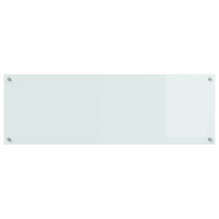 Produktbild för Köksskydd 2 pcs Vit 120 x 40 cm härdat glas