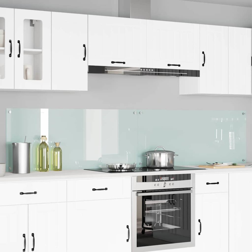 Produktbild för Köksskydd 2 pcs Vit 120 x 50 cm härdat glas