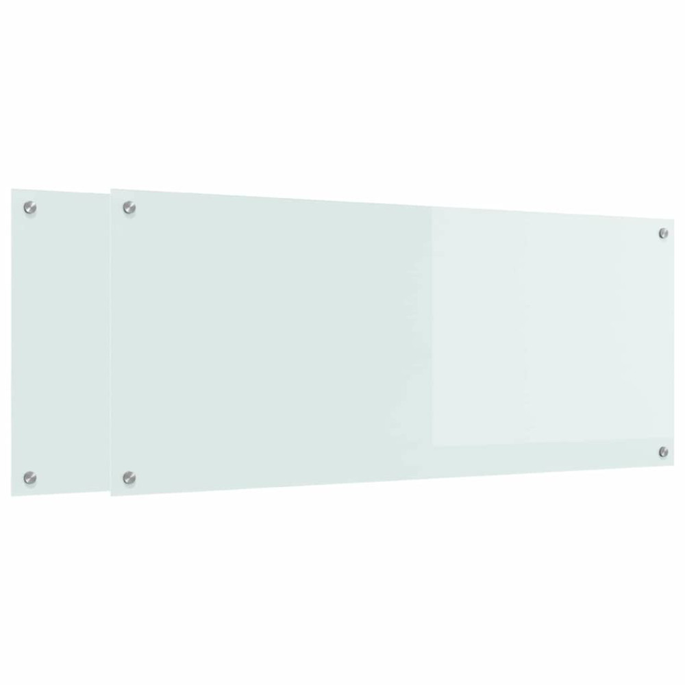 Produktbild för Köksskydd 2 pcs Vit 120 x 50 cm härdat glas
