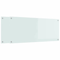 Produktbild för Köksskydd 2 pcs Vit 120 x 50 cm härdat glas