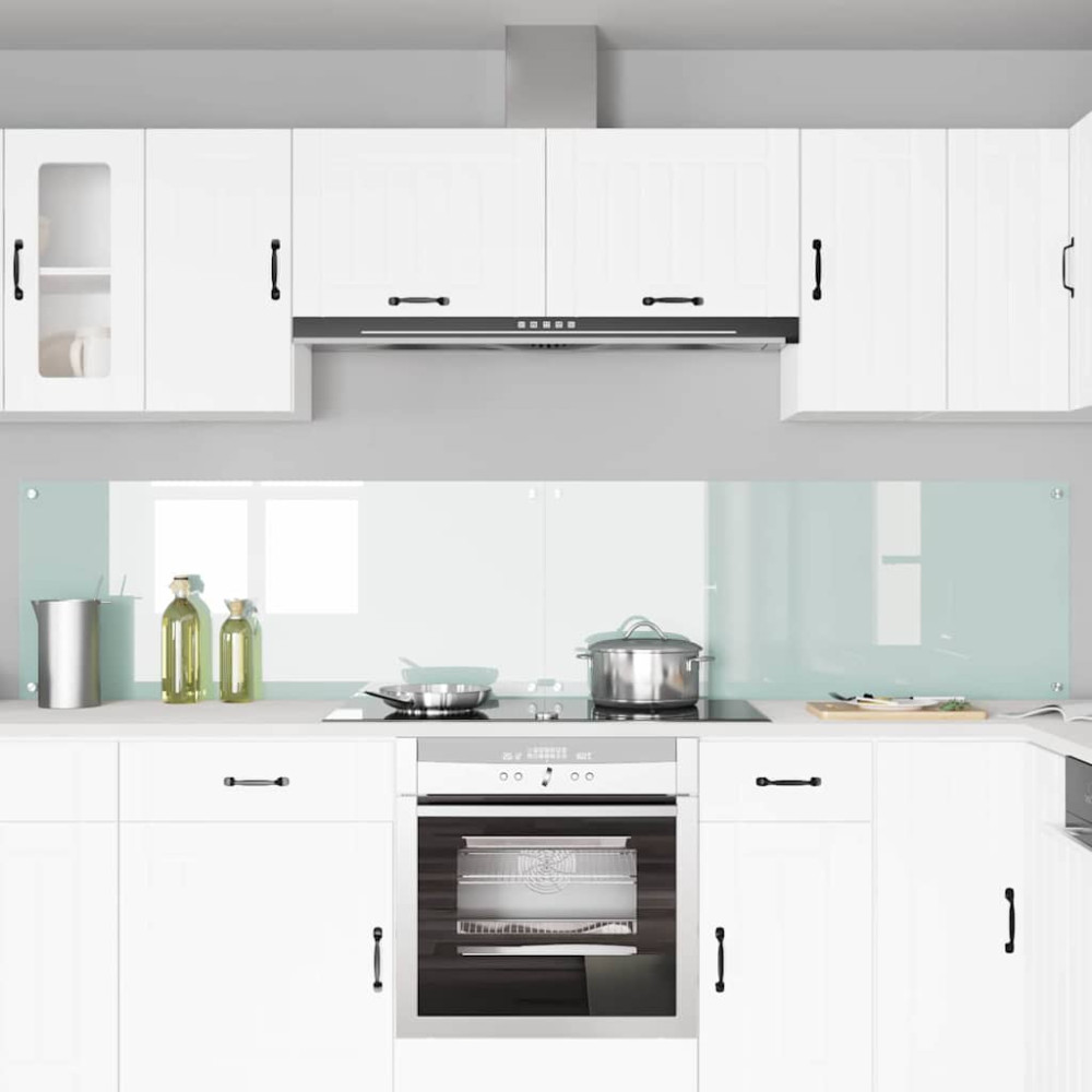 Produktbild för Köksskydd 2 pcs Vit 120 x 50 cm härdat glas