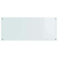Produktbild för Köksskydd 2 pcs Vit 120 x 50 cm härdat glas