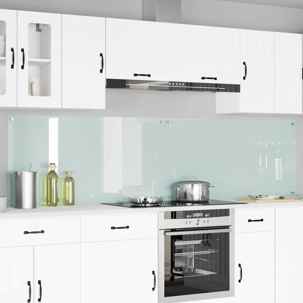 Produktbild för Köksskydd 2 pcs Vit 120 x 60 cm härdat glas