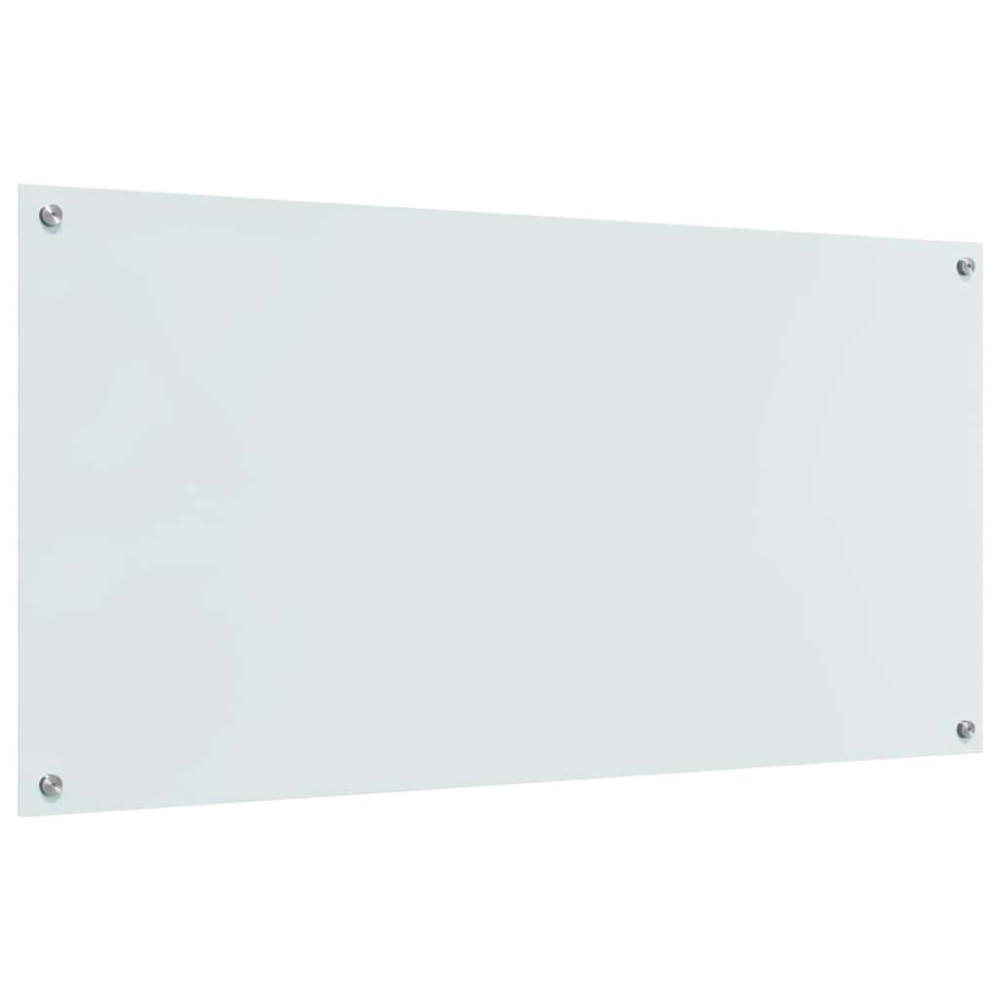 Produktbild för Köksskydd 2 pcs Vit 120 x 60 cm härdat glas