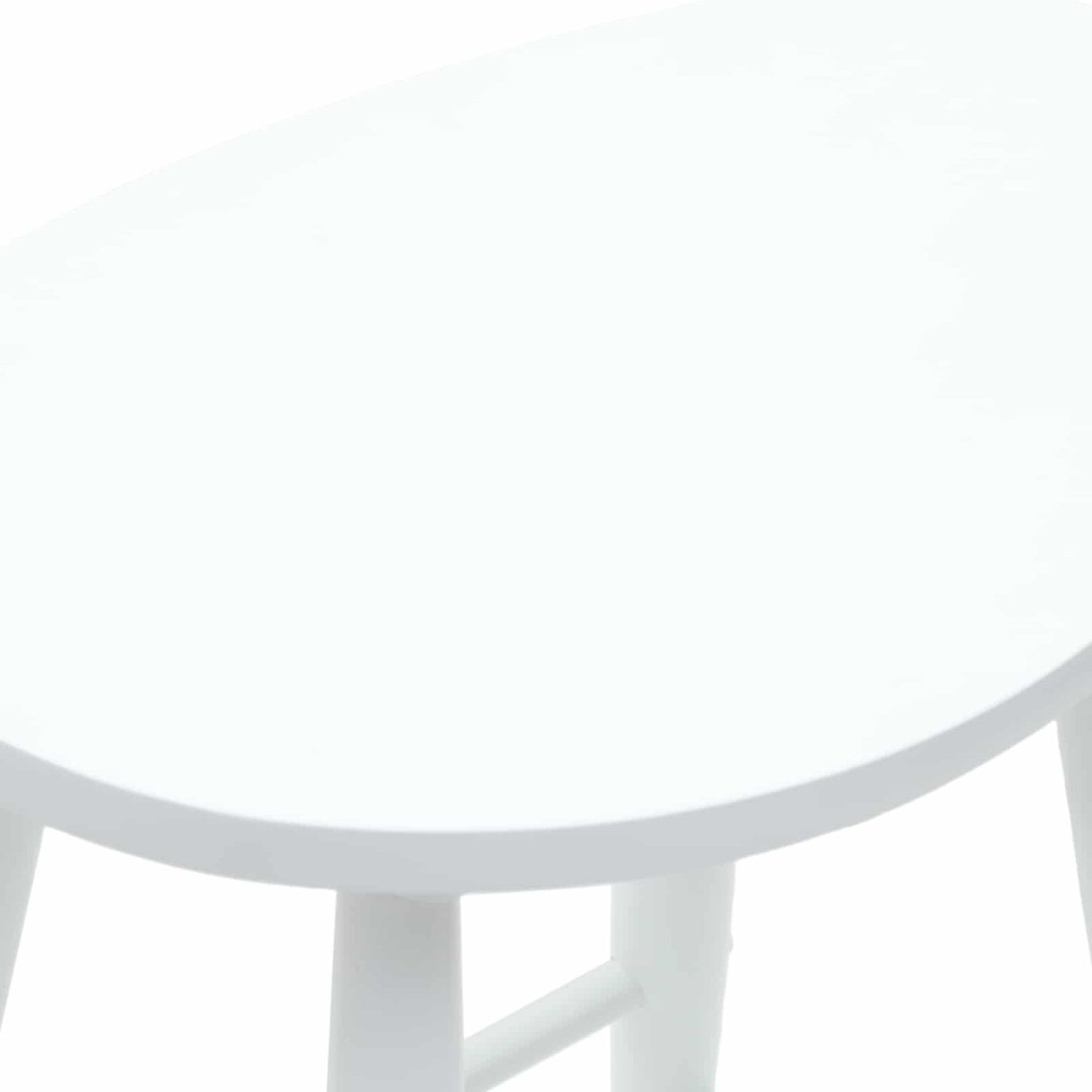 Produktbild för Matstolar 2 pcs Vit 46 x 37 x 63 cm Massiv Gummiträ