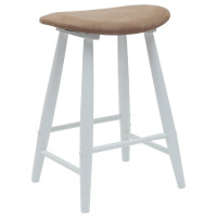 Produktbild för Matstolar 2 pcs Vit 46 x 37 x 63 cm Massiv Gummiträ