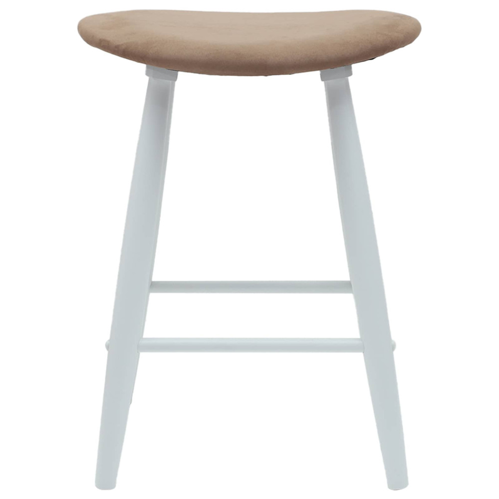 Produktbild för Matstolar 2 pcs Vit 46 x 37 x 63 cm Massiv Gummiträ