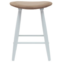 Produktbild för Matstolar 2 pcs Vit 46 x 37 x 63 cm Massiv Gummiträ